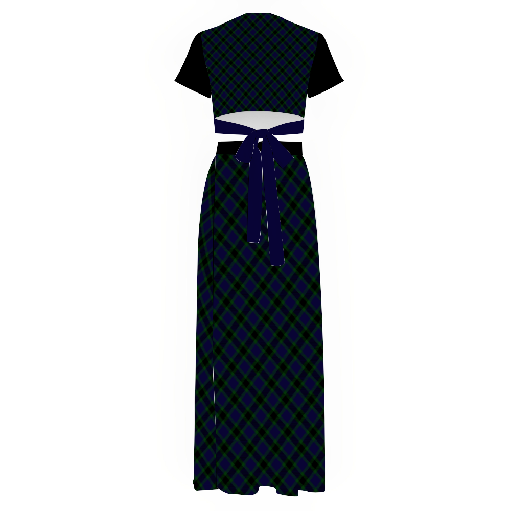 - Dark Triad Plaid Women's V-Neck Top and Skirt Set - womens top & skirt set at TFC&H Co.