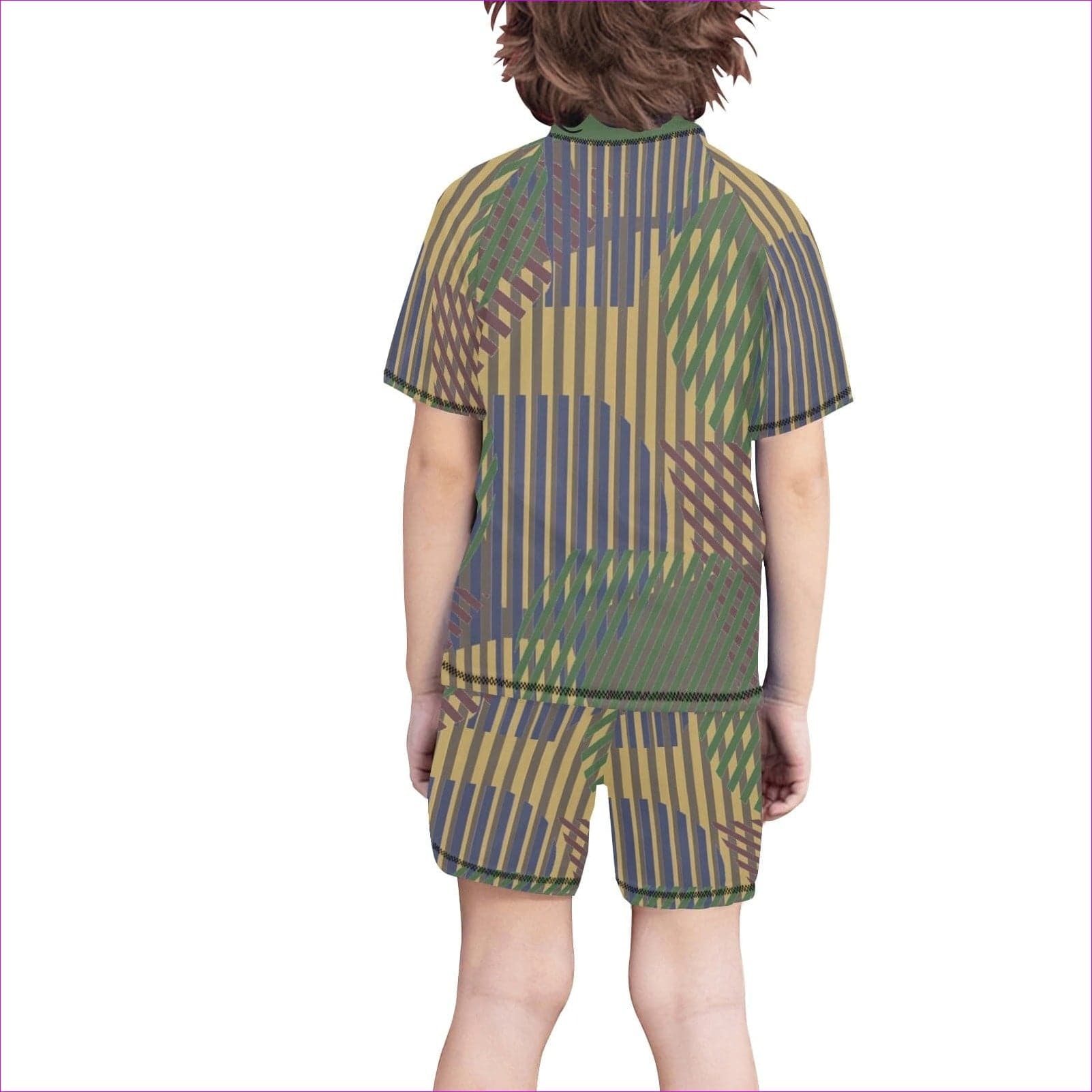 - Dark Vivid Weaved Boy's Short-Sleeve Swim Set - kids swimsuit at TFC&H Co.