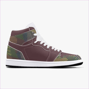 Black - Dark Vivid Weaved High-Top Leather Sneakers - unisex shoes at TFC&H Co.