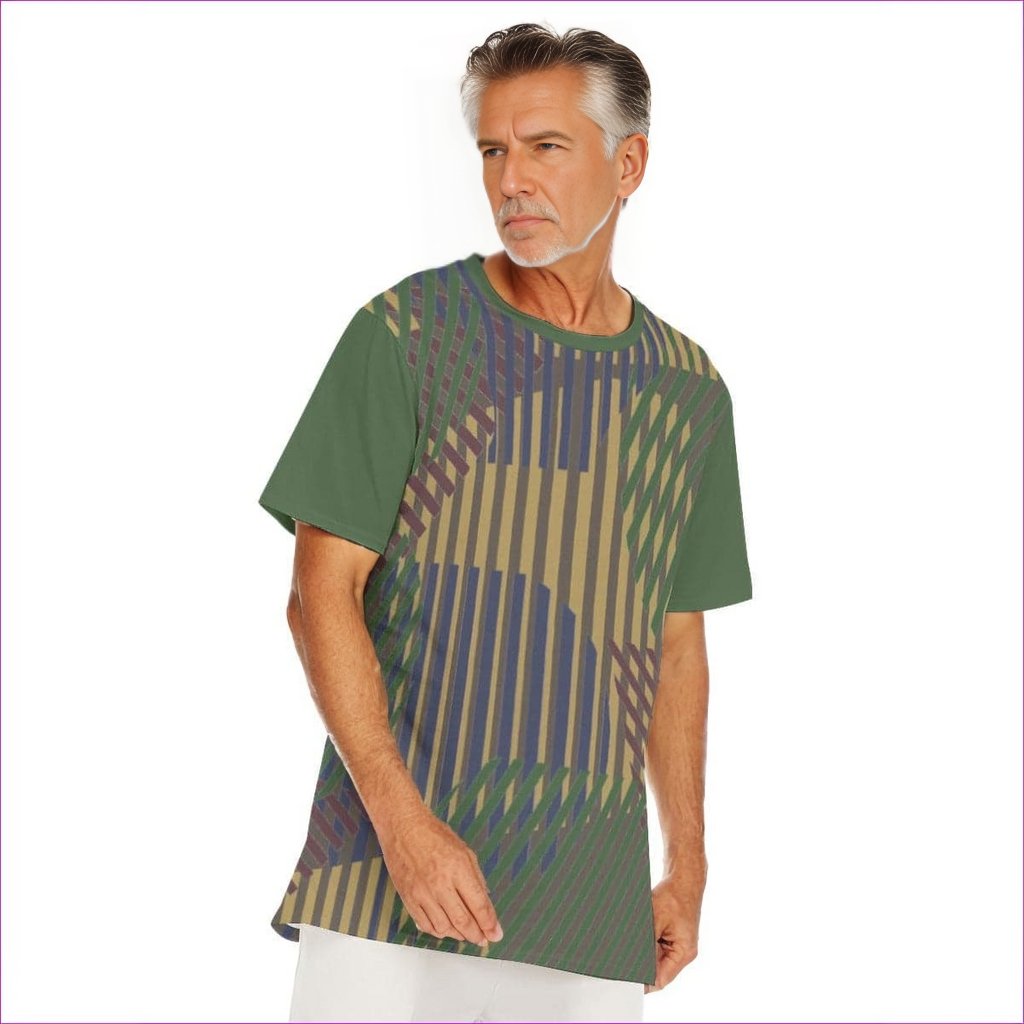 - Dark Vivid Weaved Men's O-Neck T-Shirt | 100% Cotton - Mens T-Shirts at TFC&H Co.
