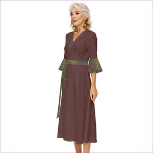 - Dark Vivid Weaved Midsummer Wrap Dress - womens dress at TFC&H Co.