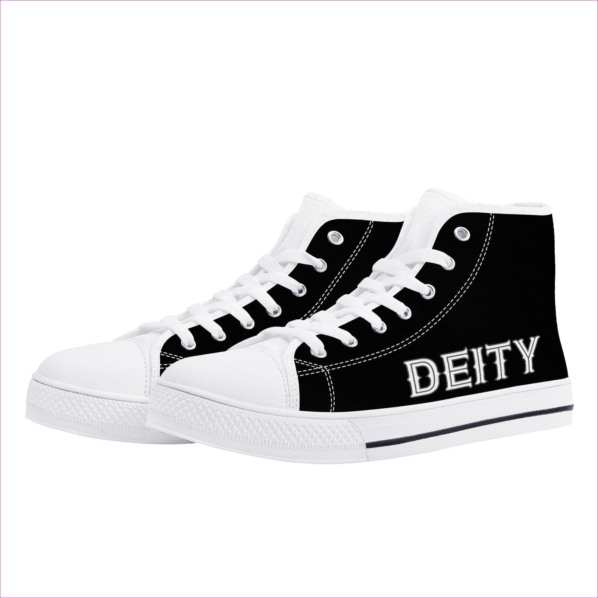 Deity Black High-Top Canvas Shoes - canvas shoes at TFC&H Co.