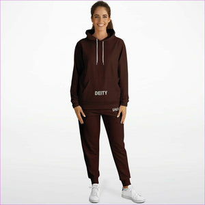 - Deity Brown Premium Athletic Jogging Suit - Athletic Hoodie & Jogger - AOP at TFC&H Co.