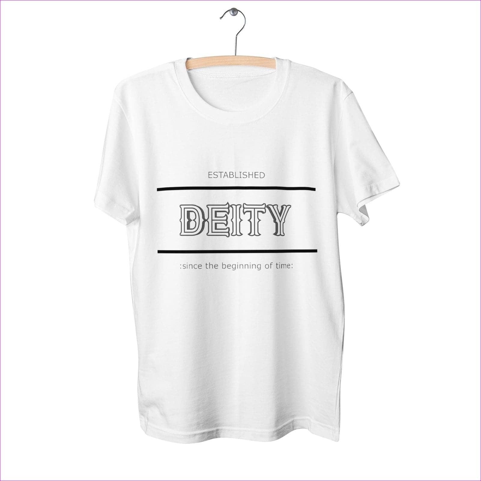 White - Deity Couple's Pima Cotton Jersey Short Sleeve Tshirt - Unisex T-Shirt at TFC&H Co.