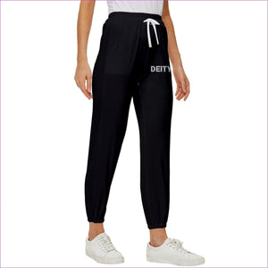 - Deity Cropped Drawstring Pants - Black - womens sweatpants at TFC&H Co.