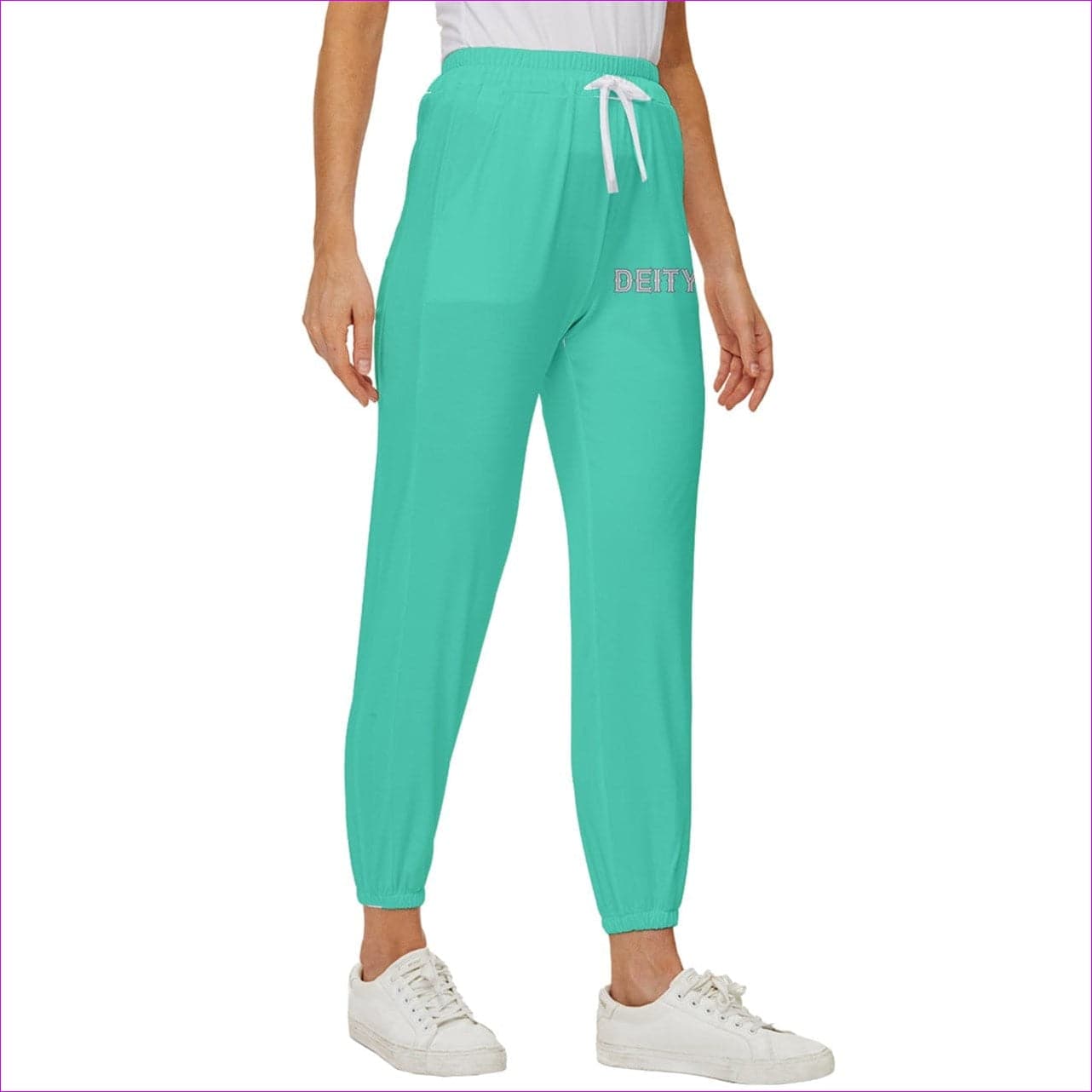 Deity Cropped Drawstring Pants - Blue - women's sweatpants at TFC&H Co.