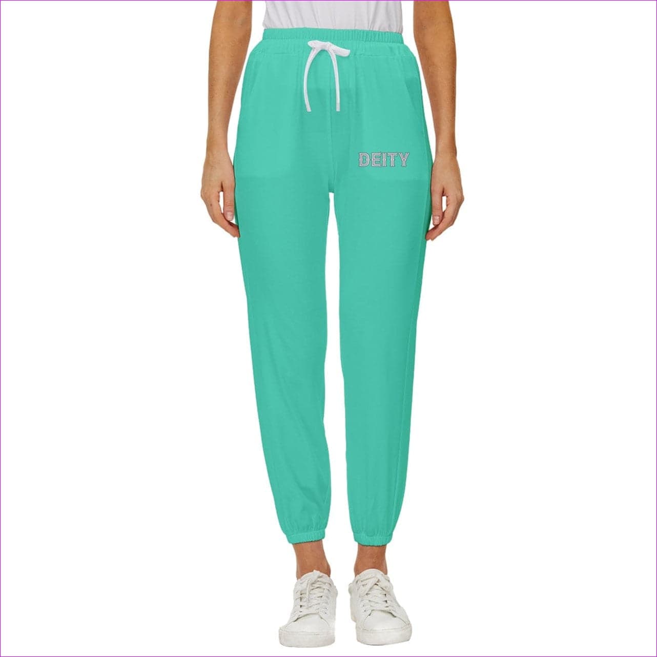Deity Cropped Drawstring Pants - Blue - women's sweatpants at TFC&H Co.