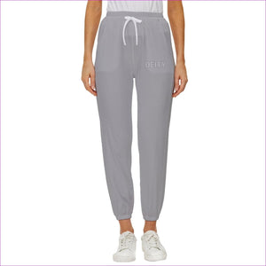 - Deity Cropped Drawstring Pants - Gray - womens sweatpants at TFC&H Co.