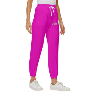 - Deity Cropped Drawstring Pants - Pink - womens sweatpants at TFC&H Co.