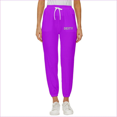 - Deity Cropped Drawstring Pants - Purple - womens sweatpants at TFC&H Co.