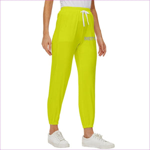 - Deity Cropped Drawstring Pants - Yellow - womens sweatpants at TFC&H Co.