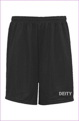 Black - Deity Embroidered Premium Black Classic Mesh Shorts - unisex shorts at TFC&H Co.
