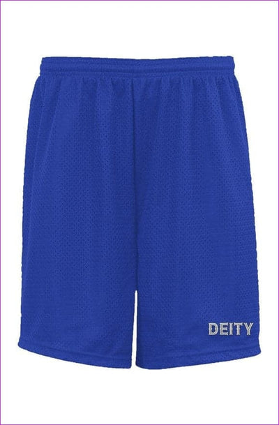 Royal - Deity Embroidered Premium Blue Classic Mesh Shorts - unisex shorts at TFC&H Co.