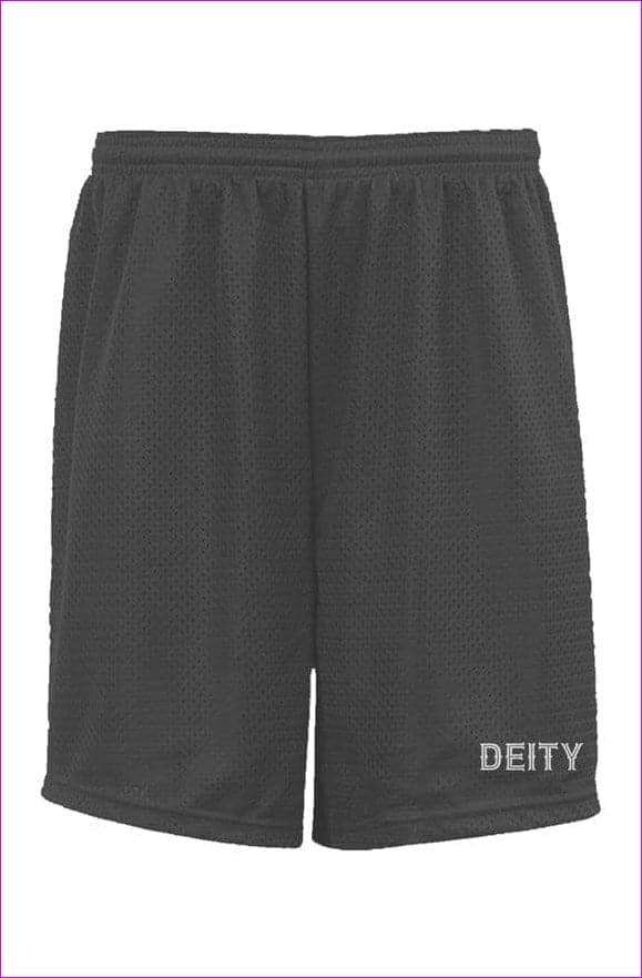 Graphite - Deity Embroidered Premium Graphite Classic Mesh Shorts - unisex shorts at TFC&H Co.