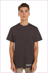 Dark Chocolate - Deity Embroidered Premium Mens Chocolate Tshirt - Mens T-Shirts at TFC&H Co.