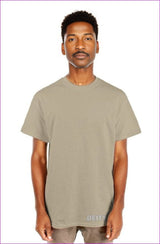 Sand - Deity Embroidered Premium Mens Sand Tshirt - Mens T-Shirts at TFC&H Co.