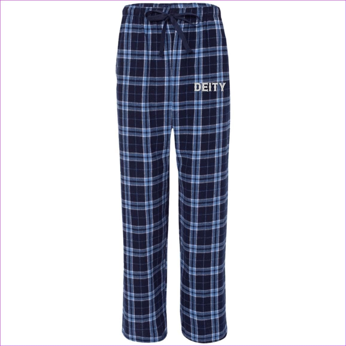 Navy Columbia Blue - Deity Flannel Pants - unisex pajamas Pants at TFC&H Co.