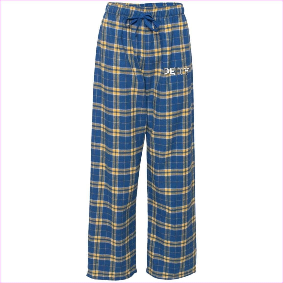 Royal/Gold - Deity Flannel Pants - unisex pajamas Pants at TFC&H Co.