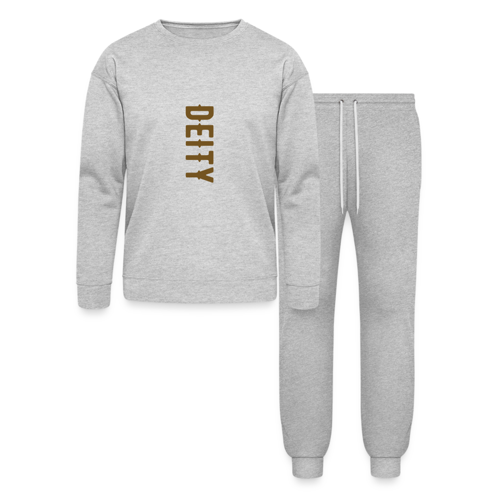 heather gray Deity Glitz Print Lounge Wear Set by Bella + Canvas - Lounge Wear Set by Bella + Canvas at TFC&H Co.