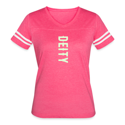 vintage pink/white - Deity Glow in The Dark Print Women’s Vintage Sports T-Shirt - Women’s Vintage Sport T-Shirt | LAT 3537 at TFC&H Co.