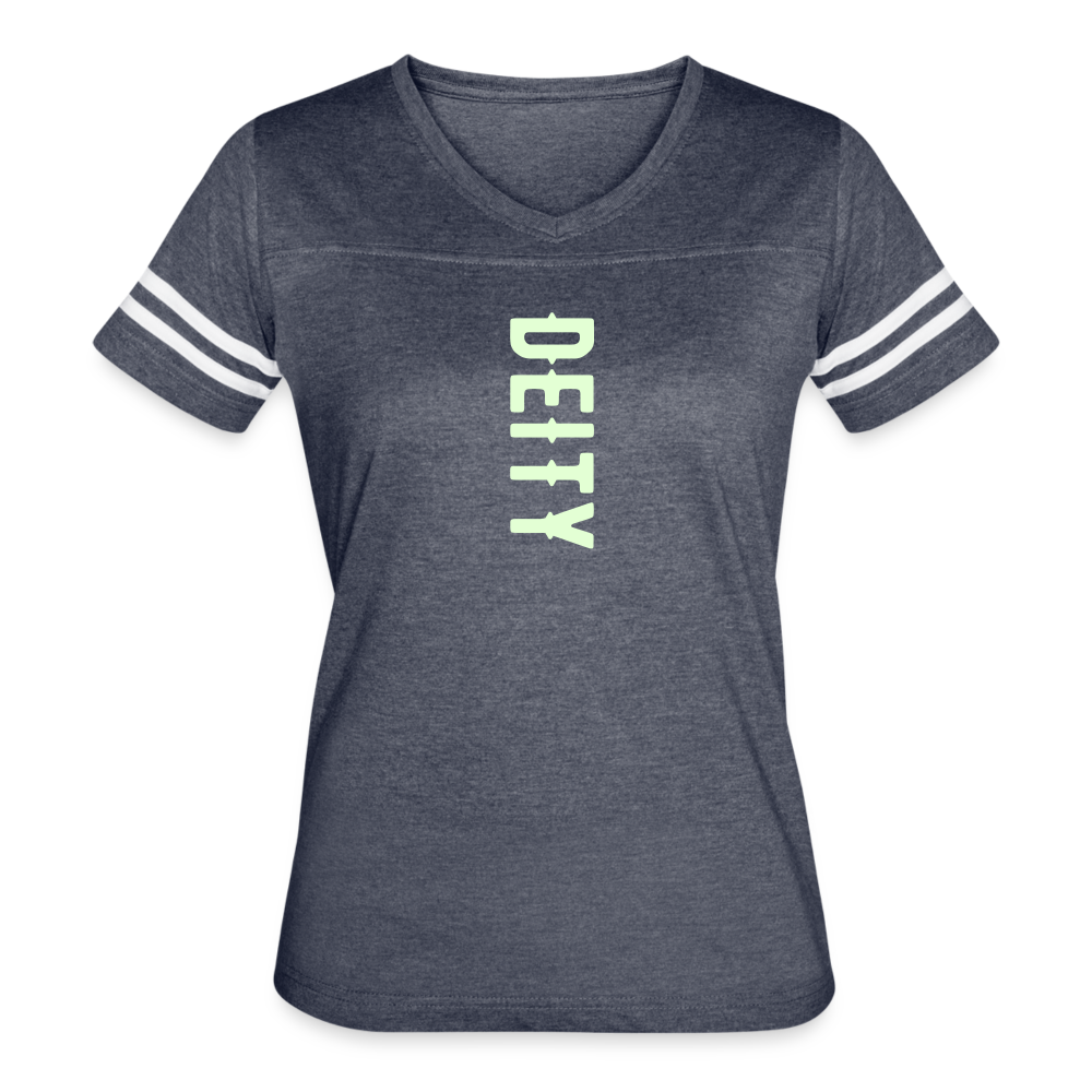 vintage navy white - Deity Glow in The Dark Print Women’s Vintage Sports T-Shirt - Women’s Vintage Sport T-Shirt | LAT 3537 at TFC&H Co.