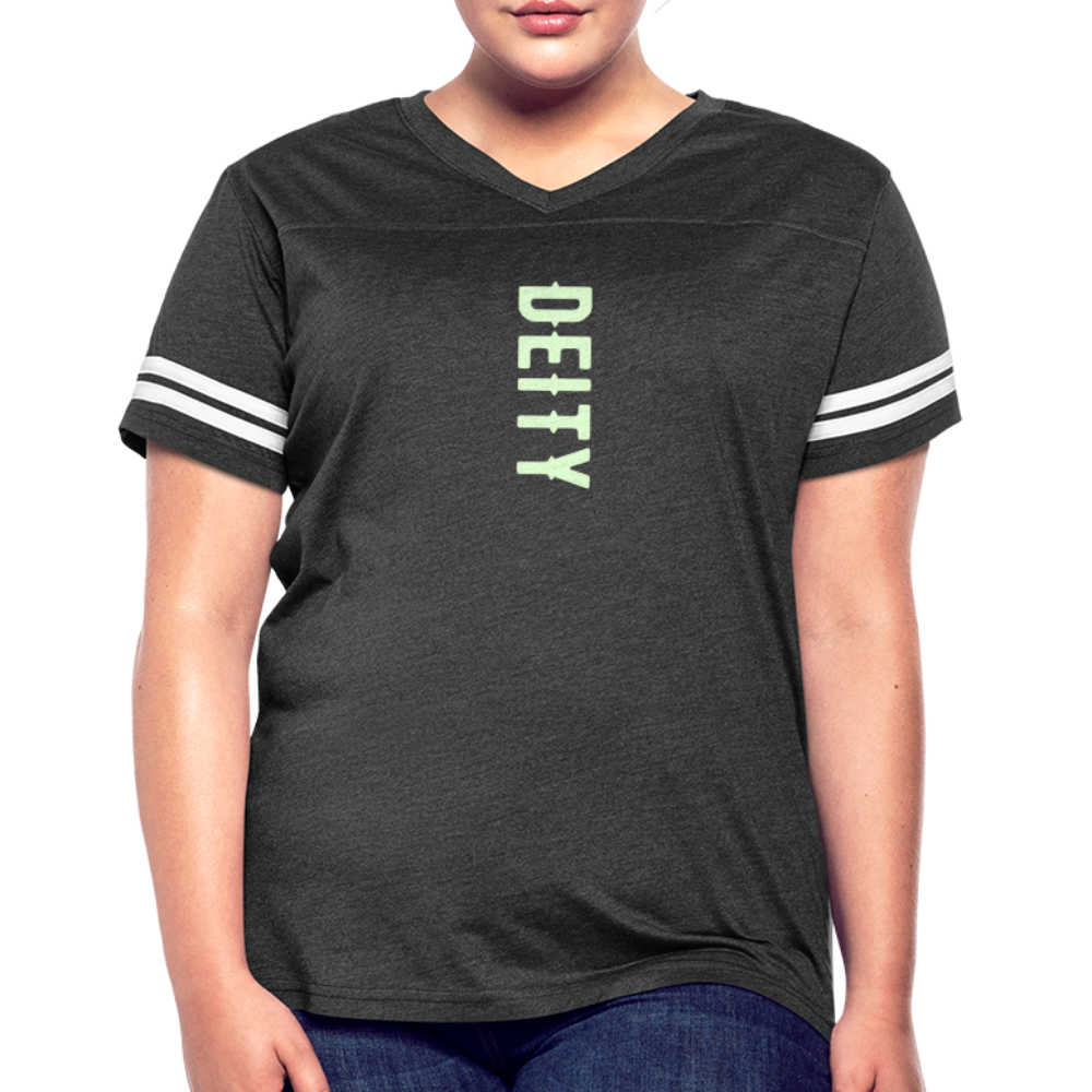 vintage smoke white - Deity Glow in The Dark Print Women’s Vintage Sports T-Shirt - Women’s Vintage Sport T-Shirt | LAT 3537 at TFC&H Co.
