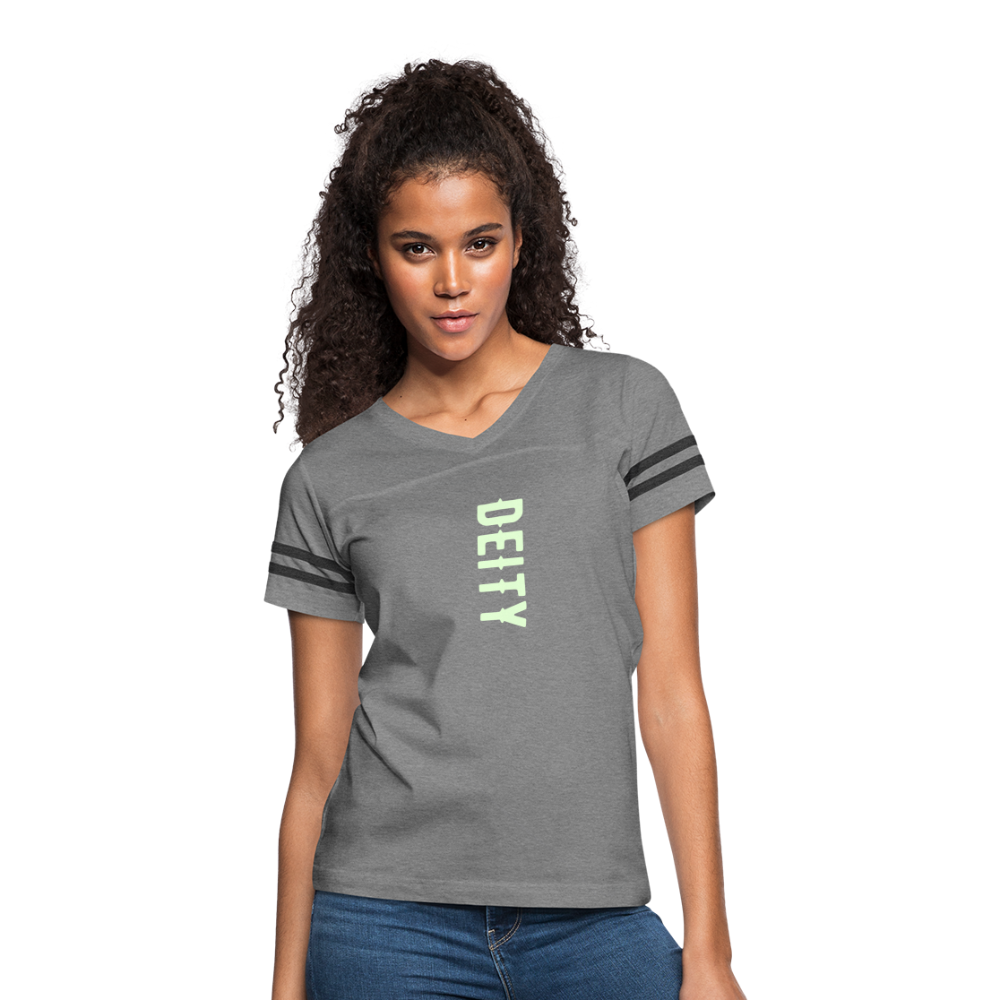 heather gray charcoal - Deity Glow in The Dark Print Women’s Vintage Sports T-Shirt - Women’s Vintage Sport T-Shirt | LAT 3537 at TFC&H Co.