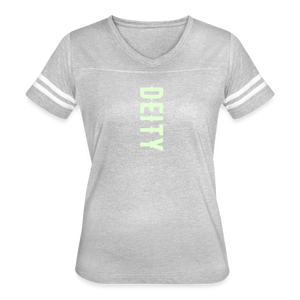heather gray white - Deity Glow in The Dark Print Women’s Vintage Sports T-Shirt - Women’s Vintage Sport T-Shirt | LAT 3537 at TFC&H Co.