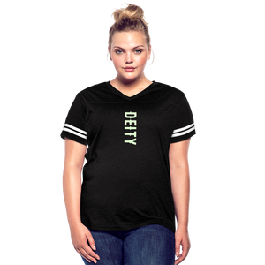black white - Deity Glow in The Dark Print Women’s Vintage Sports T-Shirt - Women’s Vintage Sport T-Shirt | LAT 3537 at TFC&H Co.