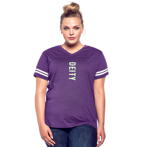 vintage purple white - Deity Glow in The Dark Print Women’s Vintage Sports T-Shirt - Women’s Vintage Sport T-Shirt | LAT 3537 at TFC&H Co.