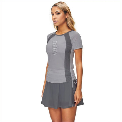 Deity Gray Color Block Womens Sports Wear Set - athletic-workout-sets at TFC&H Co.