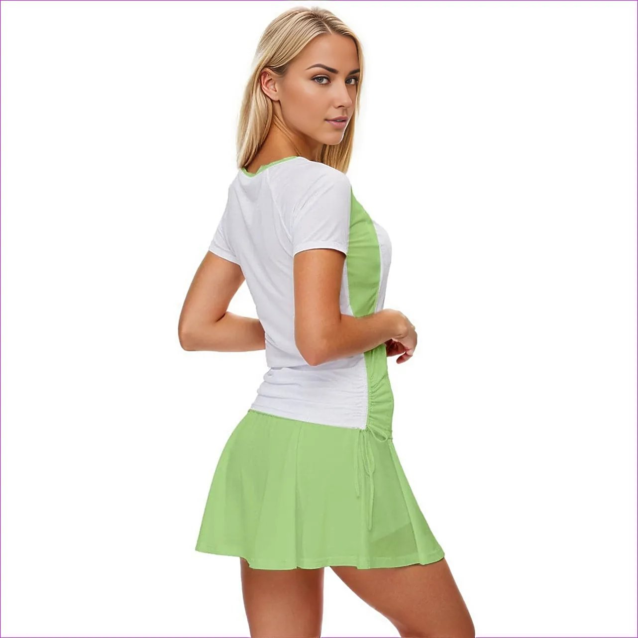 - Deity Green Color Block Womens Sports Wear Set - athletic-workout-sets at TFC&H Co.