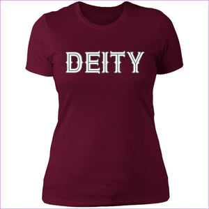 Maroon - Deity Ladies' Boyfriend T-Shirt - Womens t-Shirts at TFC&H Co.