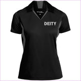 Black Iron Grey - Deity Ladies' Colorblock Performance Polo - Womens Polo Shirts at TFC&H Co.