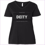 Black/ - Deity Ladies' Curvy V-Neck T-Shirt - Womens T-Shirts at TFC&H Co.