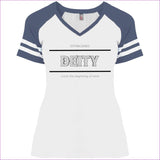 White Heather Navy - Deity Ladies' Game V-Neck T-Shirt - Womens T-Shirts at TFC&H Co.