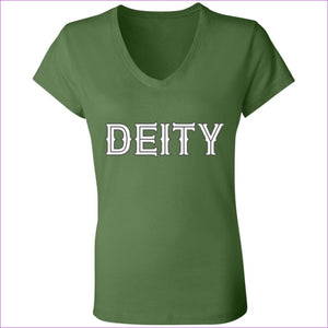 Leaf - Deity Ladies' Jersey V-Neck T-Shirt - Womens T-Shirts at TFC&H Co.