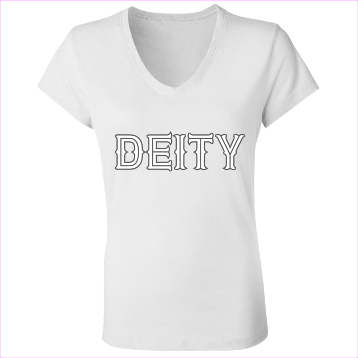 White Deity Ladies' Jersey V-Neck T-Shirt - Women's T-Shirts at TFC&H Co.
