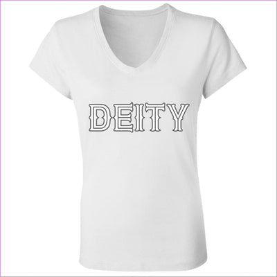 White - Deity Ladies' Jersey V-Neck T-Shirt - Womens T-Shirts at TFC&H Co.