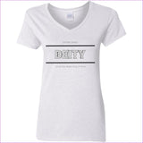 White - Deity Ladies' V-Neck T-Shirt - Womens T-Shirts at TFC&H Co.