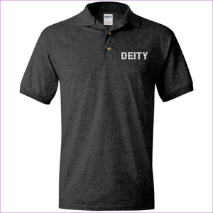 Dark Heather Deity Men's Jersey Polo Shirt - Men's Polo Shirts at TFC&H Co.