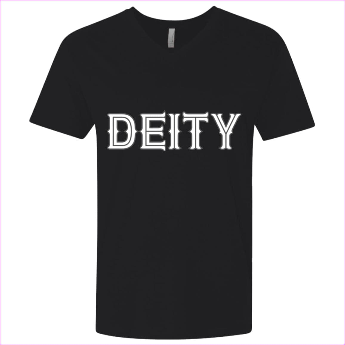 Black - Deity Men's Premium Fitted SS V-Neck - Mens T-Shirts at TFC&H Co.