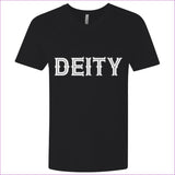 Black - Deity Men's Premium Fitted SS V-Neck - Mens T-Shirts at TFC&H Co.