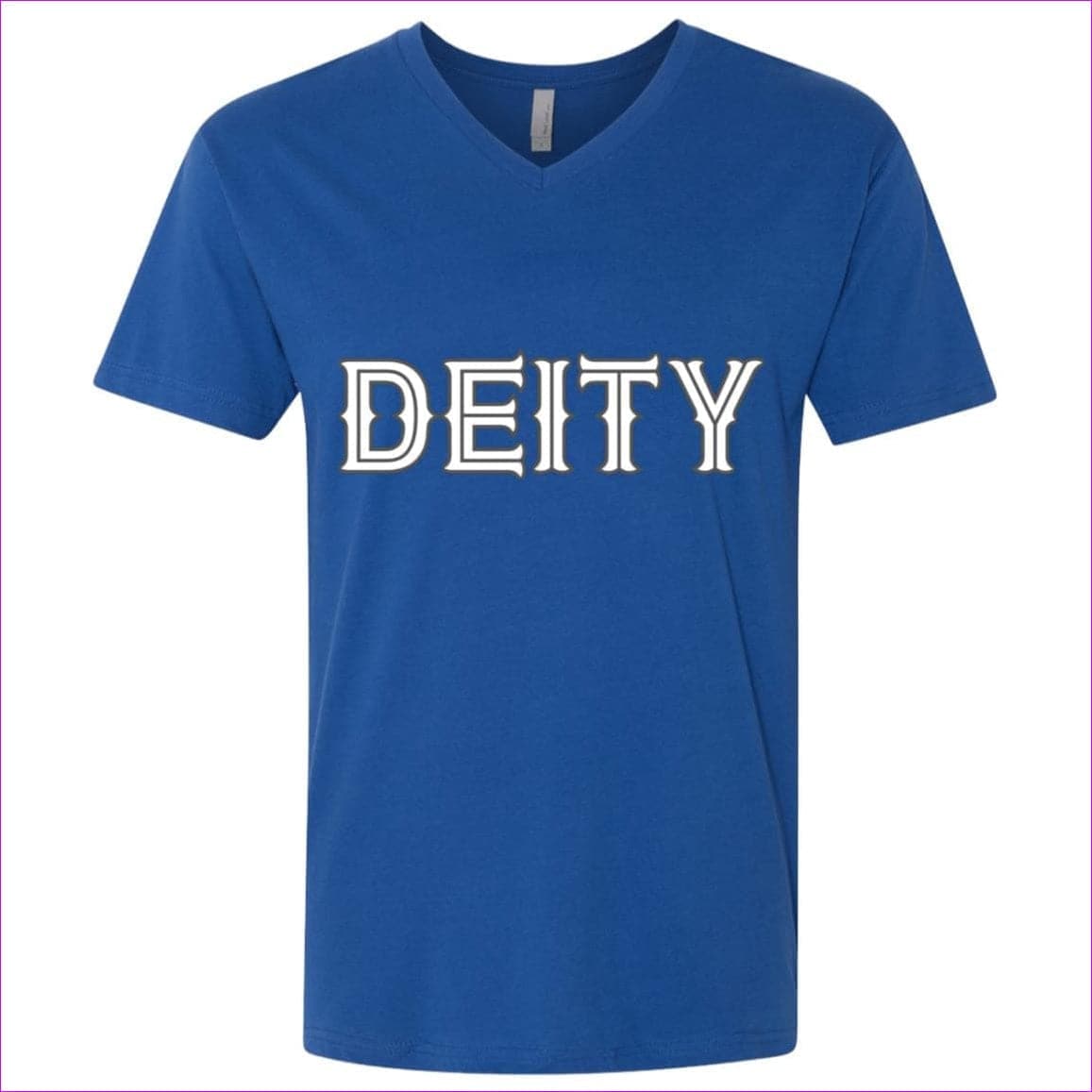 Royal - Deity Men's Premium Fitted SS V-Neck - Mens T-Shirts at TFC&H Co.