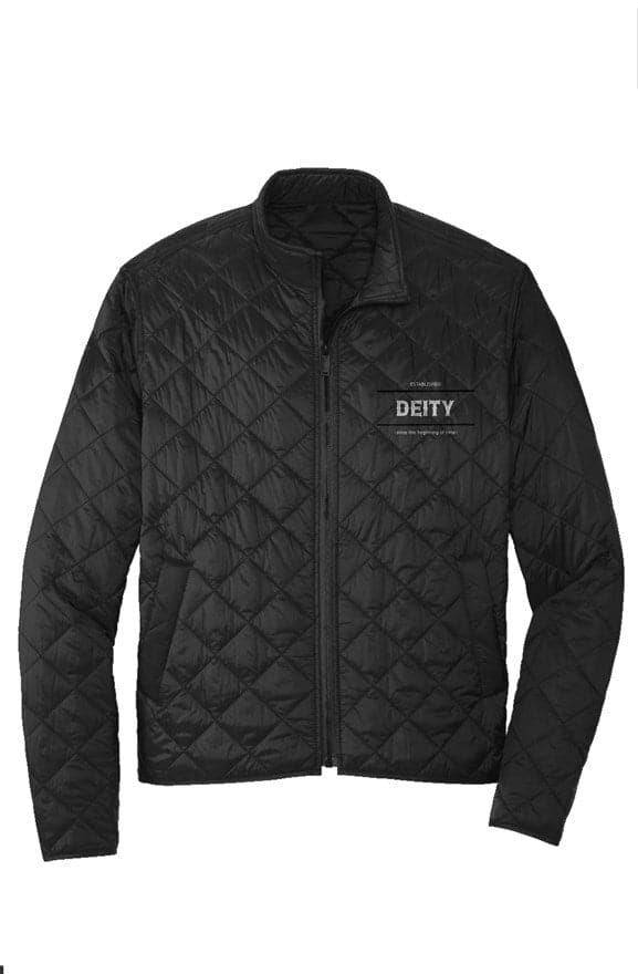 Deep Black Deity Men's Quilted Full-Zip Jacket - Men's Jackets at TFC&H Co.