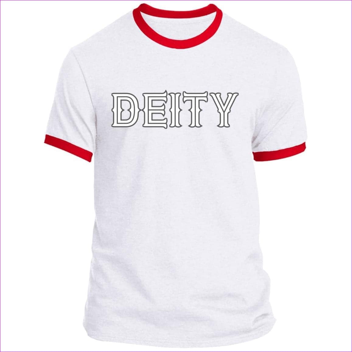 White Red - Deity Men's Ringer Tee - Mens T-Shirts at TFC&H Co.