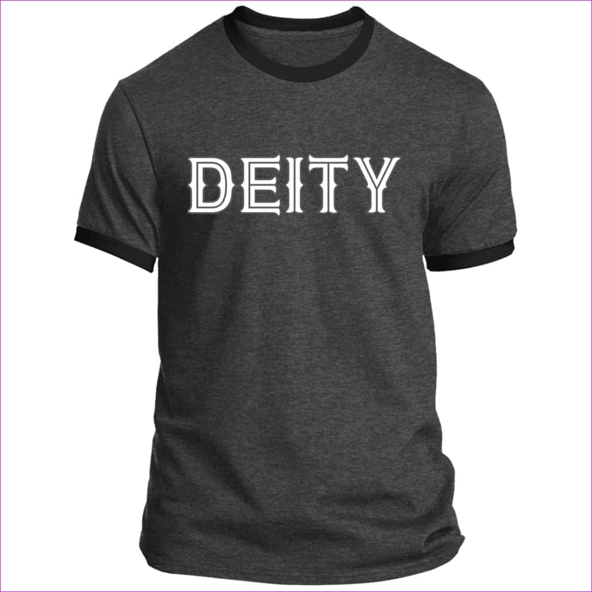 Dark Heather Jet Black - Deity Men's Ringer Tee - Mens T-Shirts at TFC&H Co.
