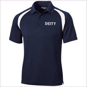 True Navy/White - Deity Moisture-Wicking Golf Shirt - Mens Polo Shirts at TFC&H Co.