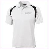 White/Black - Deity Moisture-Wicking Golf Shirt - Mens Polo Shirts at TFC&H Co.