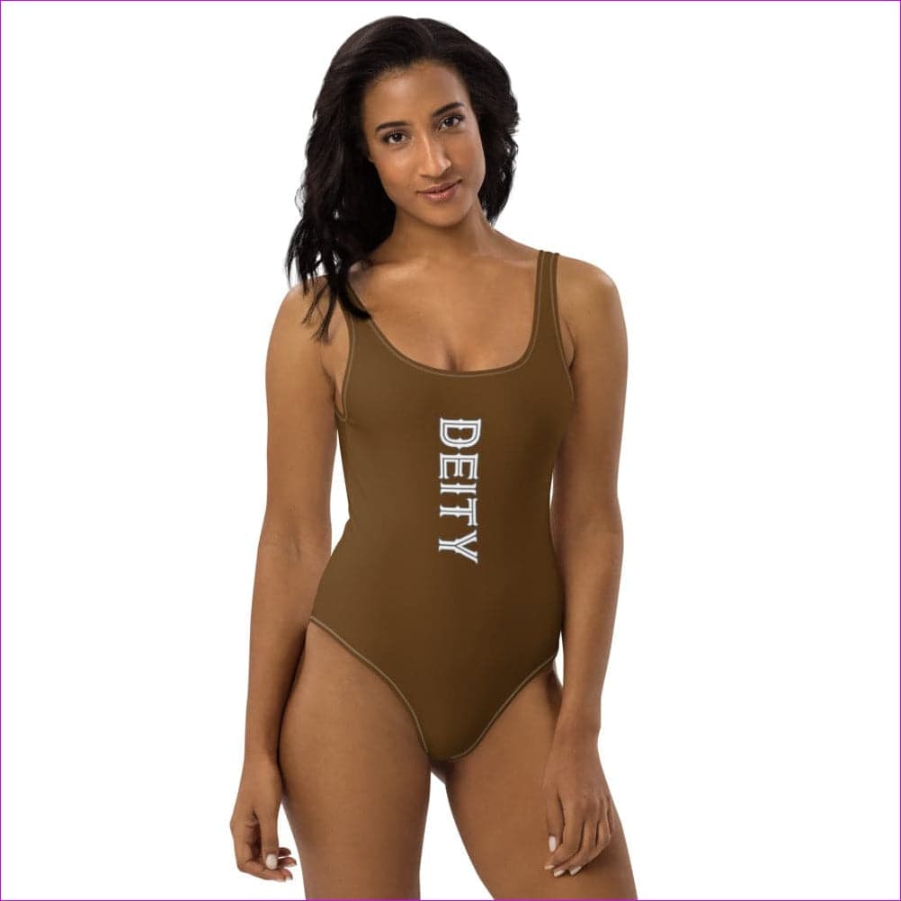 Brown - Deity One Piece Swimsuit - 7 colors - womens one piece swimsuit at TFC&H Co.
